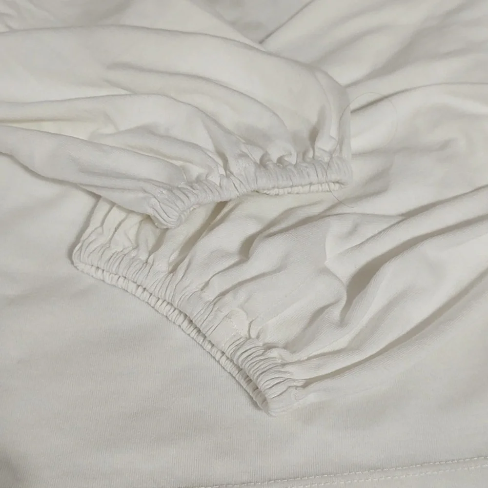 Chic White Blouse with Burgundy Embroidery Long Sleeve - Picture 5 of 5